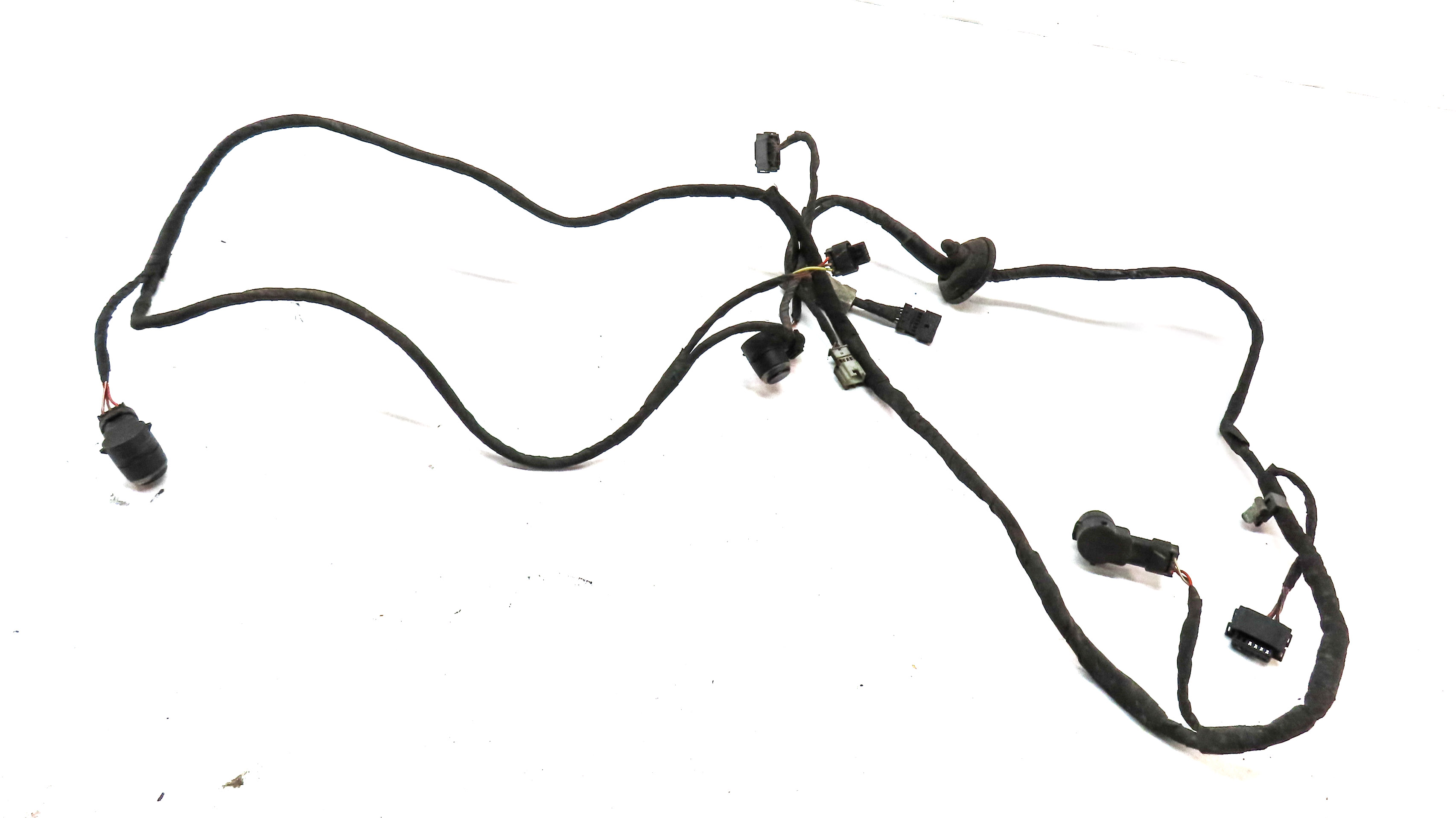 12 MERCEDES GL450 X164 REAR PARK ASSIST PDC SENSOR SET/3 w/WIRE HARNESS (BLACK) — exact item pictured